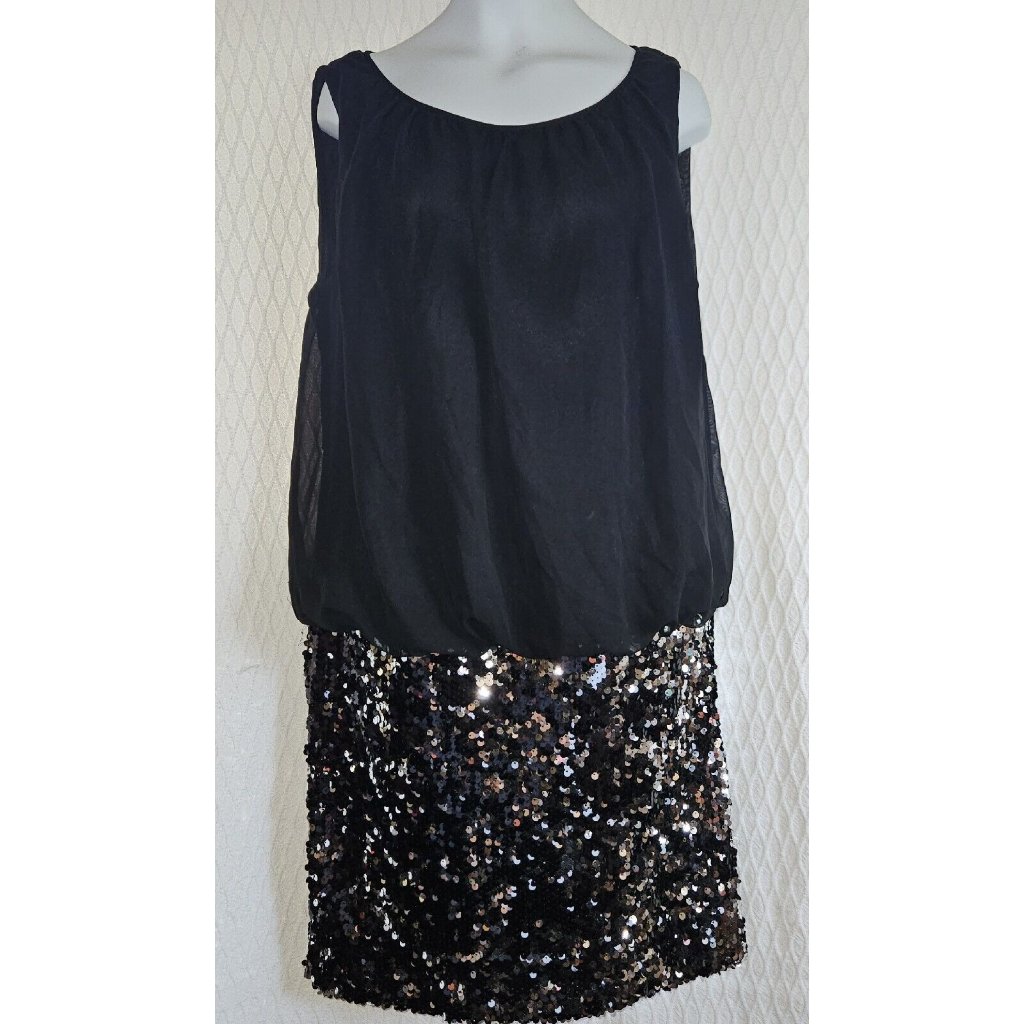 Adrianna Papell Dark Mermaid Size 8 Black Dress